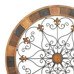 Wood Scroll Arabesque Wall Decor With Metal Fleur De Lis Relief Brown - Olivia & May 23 Wood Scroll Arabesque Wall Decor With Metal Fleur De Lis Relief Brown - Olivia & May -Safavieh Store GUEST 013f81f8 b22c 49b5 9027 158fc17ba41a