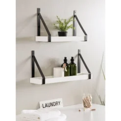 (Set Of 2) 5" X 10" Sudbury Wood And Metal Wall Shelf Set White/Black - Kate & Laurel All Things Decor 14 (Set Of 2) 5" X 10" Sudbury Wood And Metal Wall Shelf Set White/Black - Kate & Laurel All Things Decor -Safavieh Store GUEST 019acd5f 5baf 4918 9b11 f64245c44b24