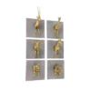 Set Of 6 Polystone Safari Animals Wall Decors Gold - Olivia & May -Safavieh Store GUEST 01b26a9d 7f49 4ed9 8b8c 697d7dd68e26