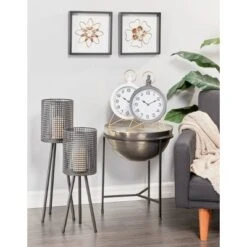 Wood Floral Wall Decor With Black Frame Set Of 2 Black - Olivia & May