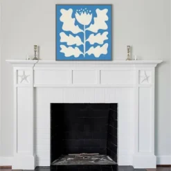 30" X 30" Delighted Floral I Blue By Moira Hershey Framed Canvas Wall Art Print - Amanti Art -Safavieh Store GUEST 04eb7d58 6e79 430d baaf 7fbeacb74cb3