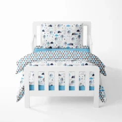 Bacati - Woodlands Aqua/Navy/Grey Boys Cotton Embroidered Decorative Throw Pillow -Safavieh Store GUEST 0baaa816 2dda 4b5c 9c46 10b7e76e80ac