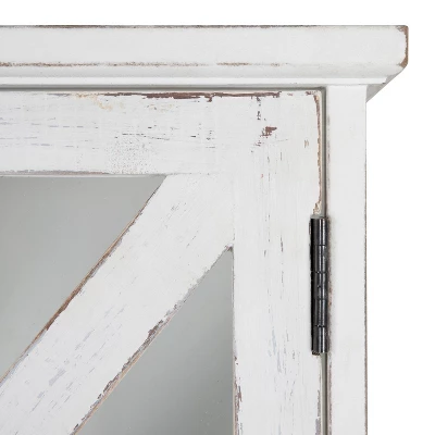 21" X 6" X 20" Hutchins Decorative Rustic Wood Wall Cabinet White - Kate & Laurel All Things Decor 5 21" X 6" X 20" Hutchins Decorative Rustic Wood Wall Cabinet White - Kate & Laurel All Things Decor - Image 3