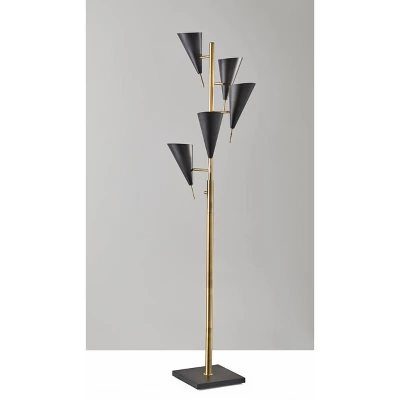 71.5" Owen Tree Lamp Black - Adesso 7 71.5" Owen Tree Lamp Black - Adesso - Image 5