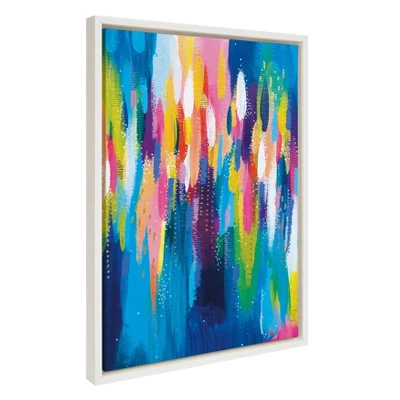 18" X 24" Sylvie Bright Brush Strokes Framed Canvas Wall Art By Ettavee White - Kate And Laurel 3 18" X 24" Sylvie Bright Brush Strokes Framed Canvas Wall Art By Ettavee White - Kate And Laurel