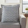 Life Styles Printed Triangles Oversize Square Throw Pillow Indigo - Mina Victory -Safavieh Store GUEST 102a17b5 8a73 4c31 8fd7 c3a4552b3acf