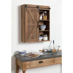 Decorative Wall Storage Cabinet With Sliding Barn Door Rustic Brown - Kate & Laurel All Things Decor 16 Decorative Wall Storage Cabinet With Sliding Barn Door Rustic Brown - Kate & Laurel All Things Decor -Safavieh Store GUEST 1181a275 eea7 4bcb 973d bd5461743a2a