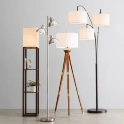 Oak Wood Tripod Floor Lamp Dark Brown - Threshold™ -Safavieh Store GUEST 12eb9924 86da 4a28 9eaa 3aaed057f6ef