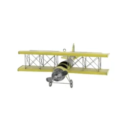 Metal Airplane Wall Decor With Chain Hanger Yellow - Olivia & May -Safavieh Store GUEST 14e51827 06c0 4094 9786 7451e7f7db90