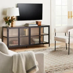 Crystal Cove Glass TV Stand For TVs Up To 59" - Threshold⢠Designed With Studio McGee