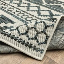 Trinity Geometric Patio Area Rug Beige/Blue - Captiv8e Designs -Safavieh Store GUEST 165a65be fbcd 4237 894c 80ac41c5906e