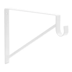 Okuna Outpost 4 Pack White Shelf Brackets With Rod Holder, Heavy Duty Floating Closet Hanger For Clothes, Shoes, 12.5 X 1 X 9.5 In -Safavieh Store GUEST 167bab10 e441 43a3 bd23 0f4b80d565dc