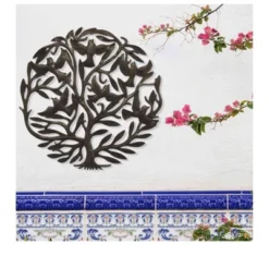 Global Crafts Double Tree Of Life Haitian Steel Drum Indoor/Outdoor Wall Art -Safavieh Store GUEST 188620d3 abec 40dc 835d bec9ecbf1fe6