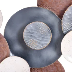 Metal Nobu Hanging Assorted Hammered Circles Unframed Wall Canvas Brown/White/Black - StyleCraft -Safavieh Store GUEST 1d06739c e97e 4947 a010 d7089c969e3d
