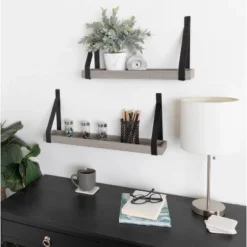 2pc Sudbury Wood And Metal Wall Shelf Set - Kate & Laurel All Things Decor -Safavieh Store GUEST 1d9f98e9 ece3 465d aacb ee9be62f18e8