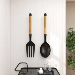 Set Of 2 Aluminum Utensils Spoon And Fork Wall Decors - Olivia & May 35 Set Of 2 Aluminum Utensils Spoon And Fork Wall Decors - Olivia & May -Safavieh Store GUEST 1f036d95 cf5a 44db 92ae 03dac48dfe00