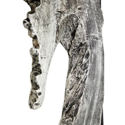 Set Of 2 Magnesium Oxide Abstract Handmade Live Edge Wall Decors With Black Frame Silver - Olivia & May 6 Set Of 2 Magnesium Oxide Abstract Handmade Live Edge Wall Decors With Black Frame Silver - Olivia & May - Image 4