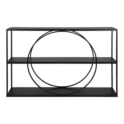 36" X 24" Pirzada Geometric Wall Shelf Black - Kate & Laurel All Things Decor 2 36" X 24" Pirzada Geometric Wall Shelf Black - Kate & Laurel All Things Decor
