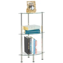 MDesign Glass/Metal Household Corner Organizer Shelf -Safavieh Store GUEST 244fe13c c728 482b 99e9 e9ef7eb98282