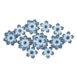 Metal Floral Wall Decor Blue - Olivia & May