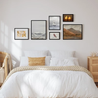 Americanflat 6 Piece Vintage Gallery Wall Art Set - White Caps, New Hampshire Autumn, Small Ship, Oranges Lemons By Maple + Oak 3 Americanflat 6 Piece Vintage Gallery Wall Art Set - White Caps, New Hampshire Autumn, Small Ship, Oranges Lemons By Maple + Oak