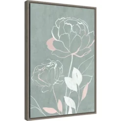 16" X 23" Roseland II By Isabelle Z Framed Canvas Wall Art - Amanti Art