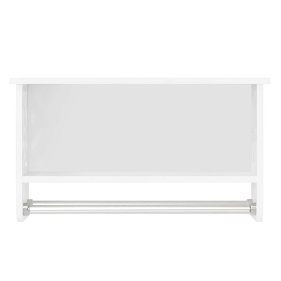 Coventry Bath Shelf With Two Towel Rods White - Alaterre Furniture 4 Coventry Bath Shelf With Two Towel Rods White - Alaterre Furniture - Image 2