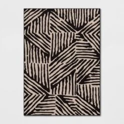Abstract Lines Rug Black/Tan - Threshold™ -Safavieh Store GUEST 2b3b14d6 1781 4d26 a5bb 3e2956f51323