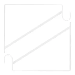 Okuna Outpost 4 Pack White Shelf Brackets With Rod Holder, Heavy Duty Floating Closet Hanger For Clothes, Shoes, 12.5 X 1 X 9.5 In -Safavieh Store GUEST 2bcaa98d 213a 41b2 b378 bf159b5a2519