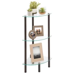MDesign Glass/Metal Household Corner Organizer Shelf -Safavieh Store GUEST 2d13f21f 66b5 40ad 8160 b3da02a90059