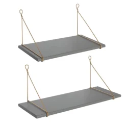 2pc Vista Wood And Metal Wall Shelves - Kate & Laurel All Things Decor -Safavieh Store GUEST 2d41301e 5518 4525 b549 d19889d3f6b2