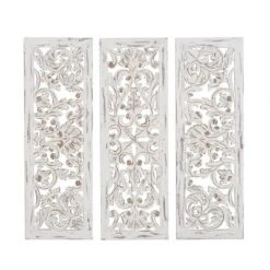 Wood Floral Handmade Intricately Carved Wall Decor Set Of 3 White - Olivia & May 23 Wood Floral Handmade Intricately Carved Wall Decor Set Of 3 White - Olivia & May -Safavieh Store GUEST 2f08928d 6e97 4379 ba9c 4e3c2d380d7e