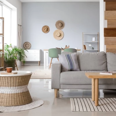 18"x18" Grain Sack Square Throw Pillow Blue - E By Design 4 18"x18" Grain Sack Square Throw Pillow Blue - E By Design - Image 2