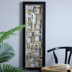 Metal Geometric Square Ribbon Wall Decor With Black Frame Gold - Olivia & May 15 Metal Geometric Square Ribbon Wall Decor With Black Frame Gold - Olivia & May -Safavieh Store GUEST 2fb4ded5 656e 4005 a1f0 582ce92097ad