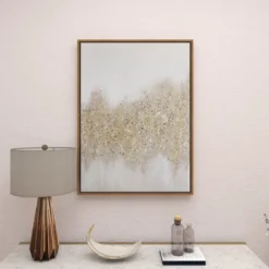 Glam Metal Abstract Framed Wall Art With Gold Frame Gold - CosmoLiving By Cosmopolitan -Safavieh Store GUEST 2fc68aa4 7817 410d 98a9 7dc0e36102b5