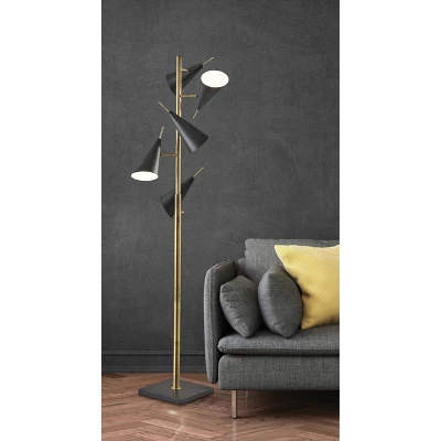 71.5" Owen Tree Lamp Black - Adesso 13 71.5" Owen Tree Lamp Black - Adesso - Image 11
