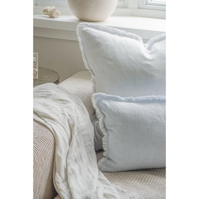 Sky Blue Crossdye Down Alternative So Soft Linen Pillow 3 Sky Blue Crossdye Down Alternative So Soft Linen Pillow