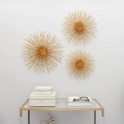 Set Of 3 Metal Starburst Wall Decors With Orb Detailing - Olivia & May 29 Set Of 3 Metal Starburst Wall Decors With Orb Detailing - Olivia & May -Safavieh Store GUEST 32d6498a 6403 476b 8698 c7ce90884baf