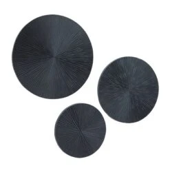 Wood Plate Carved Radial Wall Decor Set Of 3 Black - CosmoLiving By Cosmopolitan -Safavieh Store GUEST 33f08f56 3455 4971 b330 c122573f6189