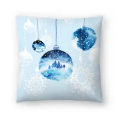 Blue Ornaments By Pi Holiday Collection - Minimalist Throw Pillow -Safavieh Store GUEST 3497261c 2f2c 4743 8428 2ac191030a84