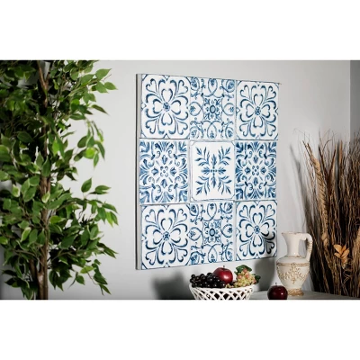 Farmhouse Metal Floral Wall Decor White - Olivia & May 3 Farmhouse Metal Floral Wall Decor White - Olivia & May