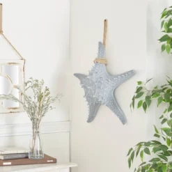 Polystone Starfish Wall Decor With Hanging Rope Gray - Olivia & May -Safavieh Store GUEST 3960b874 684d 46d4 9f2c baf56baf2440