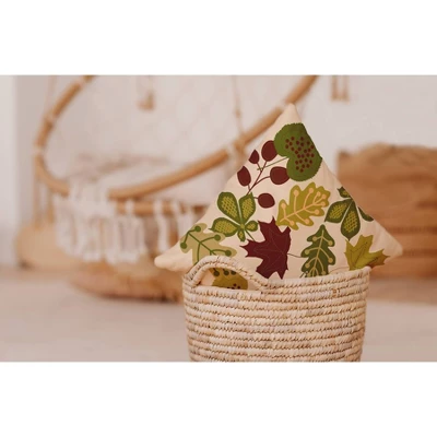 16"x16" Fall Leaves Square Throw Pillow Olive - E By Design 5 16"x16" Fall Leaves Square Throw Pillow Olive - E By Design - Image 3