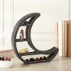 Farmlyn Creek Small Wooden Crescent Moon Wall Shelf For Crystals & Essential Oils, Rustic Home Wall Decor For Nursery, Black, 10.7 X 11.2 X 2 In -Safavieh Store GUEST 4233e255 b112 4c7d 943c 8289178c894b