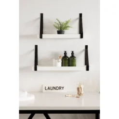 (Set Of 2) 5" X 10" Sudbury Wood And Metal Wall Shelf Set White/Black - Kate & Laurel All Things Decor 16 (Set Of 2) 5" X 10" Sudbury Wood And Metal Wall Shelf Set White/Black - Kate & Laurel All Things Decor -Safavieh Store GUEST 42afb048 6e80 4d7c b34f 45ec9cc9e406