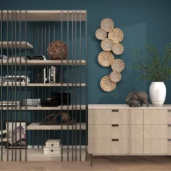 Metal Plate Wall Decor With Embossed Design Gold - Olivia & May -Safavieh Store GUEST 42f13184 6159 43ac b978 baecfd788902