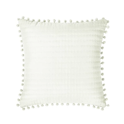 18"x18" Detroit Pompom Square Throw Pillow - VCNY Home 3 18"x18" Detroit Pompom Square Throw Pillow - VCNY Home