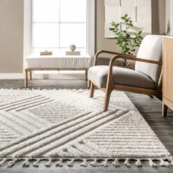 NuLOOM Risette Geometric Shag Tassel Area Rug -Safavieh Store GUEST 43d66bb4 48a4 48ed 9bdf 7c3891a1b9b7