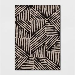 Abstract Lines Rug Black/Tan - Threshold™ -Safavieh Store GUEST 43f5ce06 5a0c 455c 8ca2 29507ec11d70