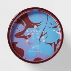 28oz Glass Sandalwood Rose Candle Burgundy - Opalhouse™ -Safavieh Store GUEST 44dfd8e3 508e 4243 a6bb 4bb1c2bed4a3